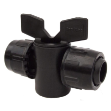  Műanyag csap 25x25 kúpos fekete hűtés, fűtés szerelvény