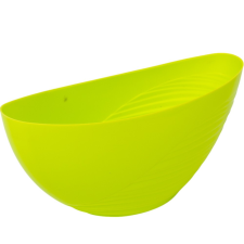  Műanyag csónak féloldalt bordás zöld M11x25x10cm dekorációs kellék