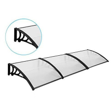  Műanyag előtető 90*300 cm, fekete kerti bútor