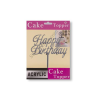  Műanyag ezüst színű Happy Birthday felirat tortadísz beszúró