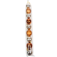  Műanyag gömb amber mix 6cm 9db-os karácsonyfadísz