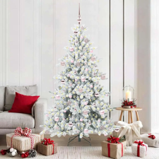  Műanyag Hajtogatós Karácsonyfa with LEDs állvánnyal 180cm PVC műfenyő