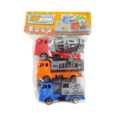  Műanyag játék munkagépek 3 db 10 cm autópálya és játékautó