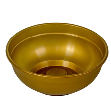  Műanyag kerek tál 25cm x 10cm arany dekorációs kellék