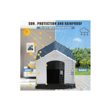  Műanyag kültéri, vízálló kutyaház 96X101X108cm szállítóbox, fekhely kutyáknak