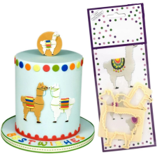 Műanyag láma fondant kiszúró, 2 db-os szett sütés és főzés