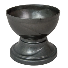  Műanyag mintás talpas tál 15cm x 13,5cm szürke dekorációs kellék