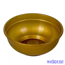  Műanyag nagy kerek tál D25cm M10cm - Arany dekorációs kellék