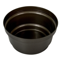  Műanyag nagy tál kerek grafit D20cm M10cm dekorációs kellék