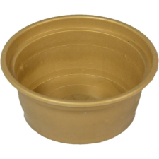  Műanyag peremes kerek tál arany D14cm M6cm dekorációs kellék
