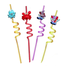  Műanyag Spirális Szívószál – Tengeri Élőlény 4 db-os sütés és főzés