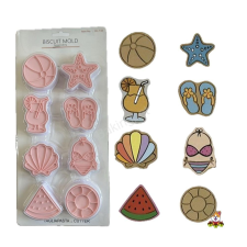  Műanyag sütemény kiszúró és nyomda-strand sütés és főzés