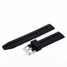  Műanyag szíj, fekete színű, 20 mm óraszíj