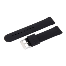  Műanyag szíj, fekete színű, 22 mm óraszíj