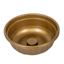  Műanyag tál arany D26cm M10cm dekorációs kellék