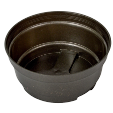  Műanyag tál kerek Y aljú grafit D15cm M6,5cm dekorációs kellék