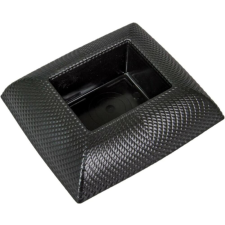  Műanyag tál téglalap alakú mintás fekete 19x17 cm dekorációs kellék
