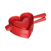 Műanyag töltött tészta, dumpling készítő - szív minta