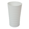  Műanyag váza hullámos oldal fehér D19cm M32cm