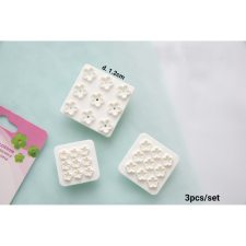 Műanyag virág fondant kiszúró, 3 db-os szett sütés és főzés