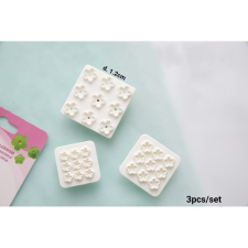  Műanyag virág fondant kiszúró, 3 db-os szett sütés és főzés