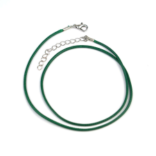  Műbőr nyaklánc kapoccsal - fenyőzöld nyaklánc