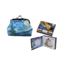 Műbőr pénztárca 9x7,5x2cm,Van Gogh:Csillagos Éj pénztárca