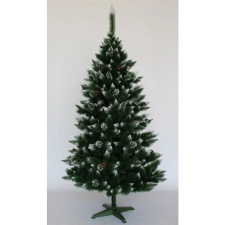  Műfenyő havas ágvéggel, tobozzal díszítve - 180cm műfenyő