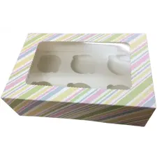  Muffin doboz színes 6db-os sütés és főzés