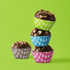 [] Muffin papír szett - kockás - 100 db / csomag papírárú, csomagoló és tárolóeszköz