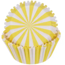  Muffinpapír 60db/cs - Sárga, fehér csíkos sütés és főzés