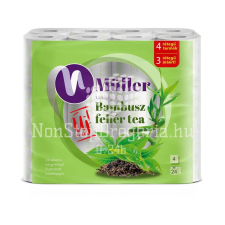 Müller Müller toalettpapír Bambusz-fehér tea 4 rétegű 24 tekercs higiéniai papíráru