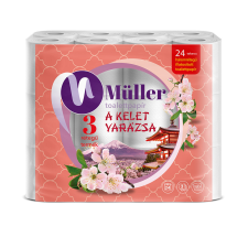 Müller Toalettpapír 3 rétegű kistekercses 24 tekercs/csomag Kelet Varázsa higiéniai papíráru
