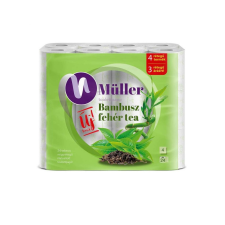 Müller Toalettpapír 4 rétegű kistekercses 24 tekercs/csomag Bambusz- fehér tea illatú Müller higiéniai papíráru