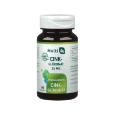 Multi 4U Hungary Kft. Multi 4U Cink-glükonát vegán tabletta 90db vitamin és táplálékkiegészítő