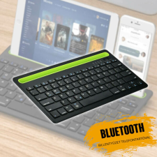  Multi-platform Bluetooth billentyűzet - tablet- és telefontartóval billentyűzet