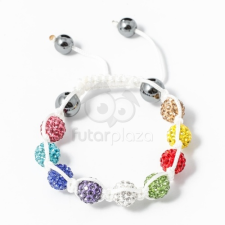 Multicolor shamballa karkötő fehér jwr-1558 karkötő