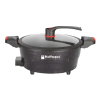 Multifunkciós elektromos fazék, Hoffmans, 1500W, 6L kapacitás, 32 cm átlós, fekete színű