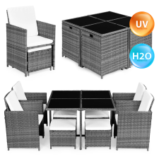 MultiGarden Kerti bútor szett rattanszerű kivitelben - 4 fotel, 4 ottomán, asztal multigarden kerti bútor