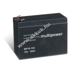 Multipower Ólom akku 12V 10Ah (Multipower) típus MP10-12C ciklusálló elektromos tápegység