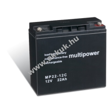 Multipower Ólom akku 12V 22Ah (Multipower) típus MP22-12C ciklusálló elektromos tápegység