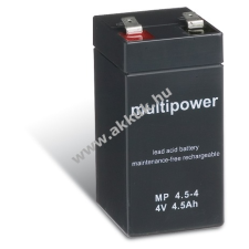 Multipower Ólom akku 4V 4,5Ah (Multipower) típus MP4,5-4 helyettesíti 4V 4Ah barkácsgép akkumulátor