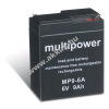 Multipower Ólom akku 6V 9Ah (Multipower) típus MP9-6A
