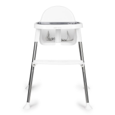 Multistore Etetőszék 2 az 1-ben tálcával övekkel fehér etetőszék