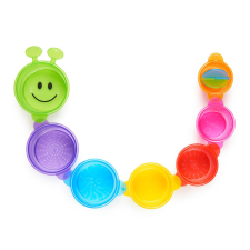 MUNCHKIN Caterpillar Spillers színes hernyó építhető fürdőjáték, 7db fürdőszobai játék