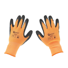  Munkakesztyű, 9-es méret, narancssárga, Geko G75012