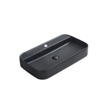  Munkalapos mosdó SAT Infinitio 70x40 cm túlfolyó nélkül fekete SATINF4070BKM szaniter