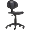 . Munkaszék, gázliftes, háttámlás, műanyag ülőfelület és támla, "1290", fekete