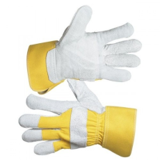 MUNKAVEDELEM kesztyű munkához, Eider, HS-01-002, 10-es, marhahasíték, sárga