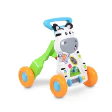  MUSIC PUSH WALKER 2in1 járássegítő zebrás lábbal hajtható járgány